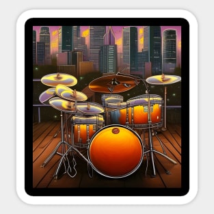 Cool Jazz City - AI Art Sticker